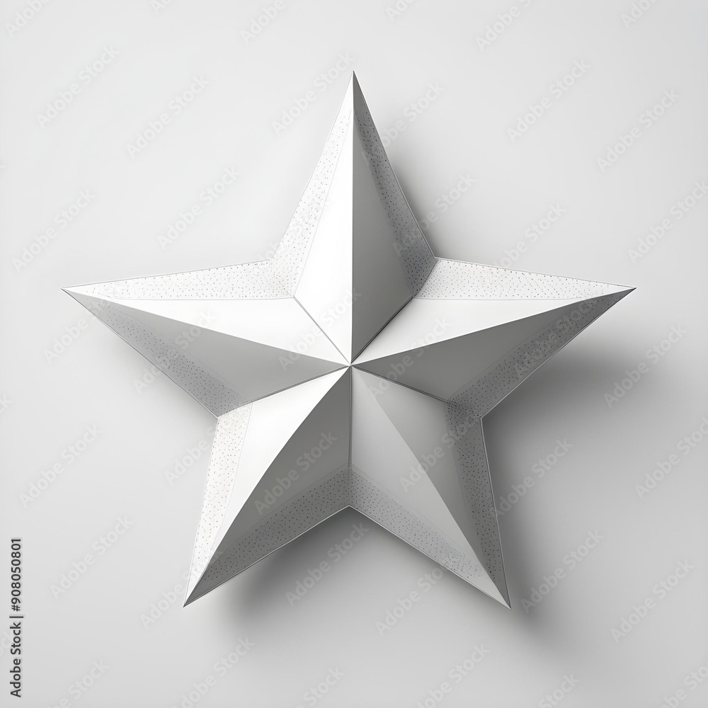 A white star made of paper A white star made of paper