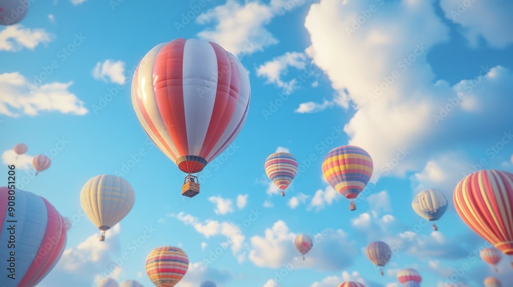 Obraz premium Balloon Fastival, Celebrations ballons with sky background