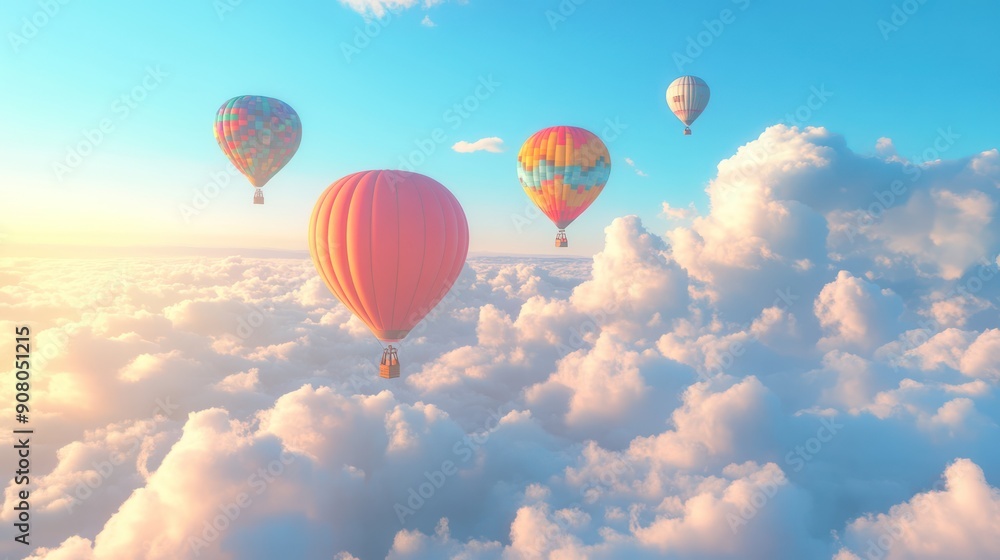 Obraz premium Balloon Fastival, Celebrations ballons with sky background