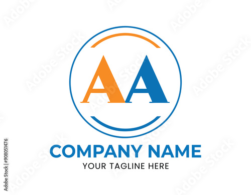 AA Logo Design Vector typography and Creative AA Letter Logo Concept