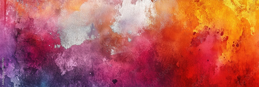 Fototapeta premium Abstract Watercolor Background with Vibrant Colors