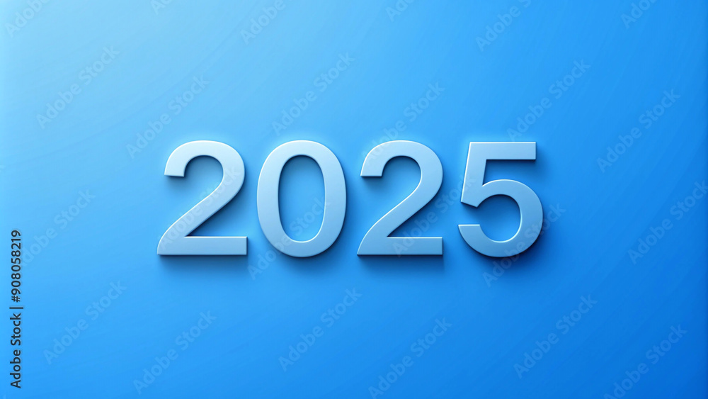 Clean and minimalist 3D render illustration for New Year 2025, embodying a fresh start and joyful celebration. Clean and minimalist 3D render illustration for New Year 2025, embodying a fresh start and joyful celebration.