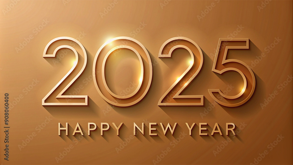 Start off 2025 with a trendy, minimalist vector illustration for the new year Start off 2025 with a trendy, minimalist vector illustration for the new year