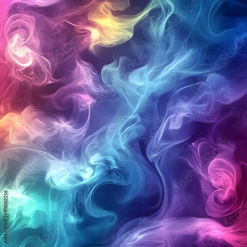 Colorful Smoke Background, The design features a vibrant and dynamic background created with swirling clouds of colorful smoke. The hues blend seamlessly, forming a mesmerizing and abstract  photo