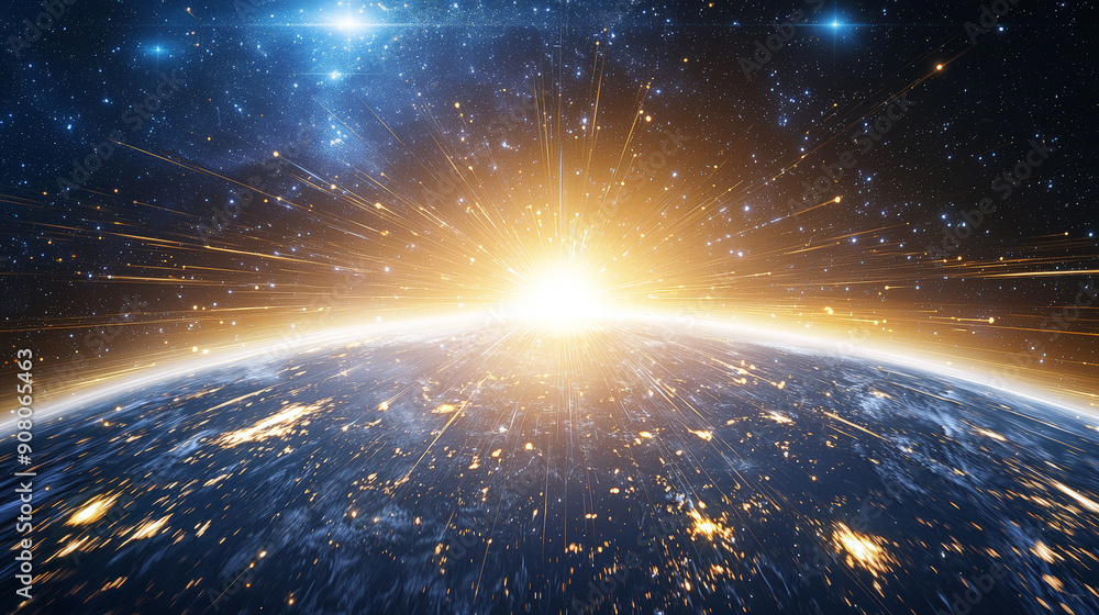Obraz premium Data Unveiled: Exploring the Event Horizon. Generative AI