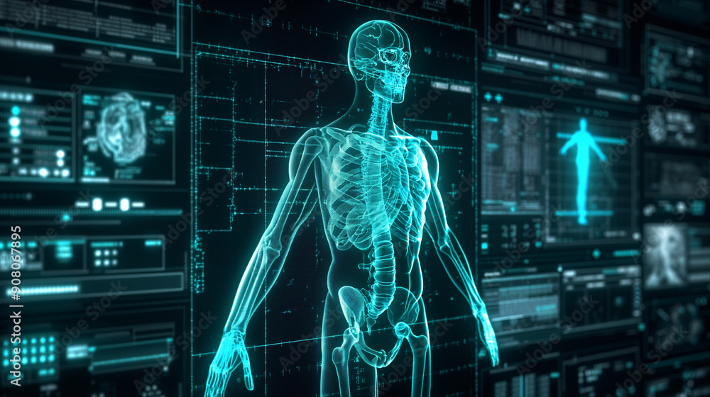 An AI-driven medical diagnostic tool analyzing patient data.