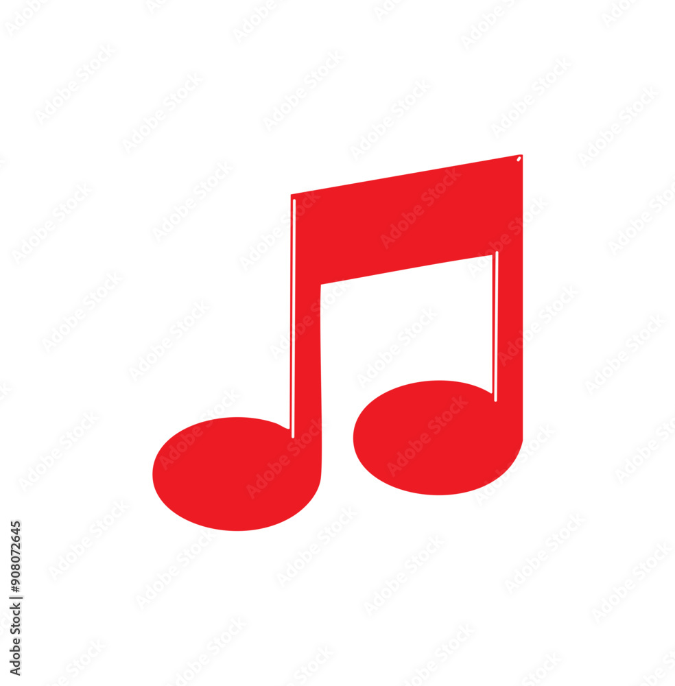 Red music note icon Red music note icon