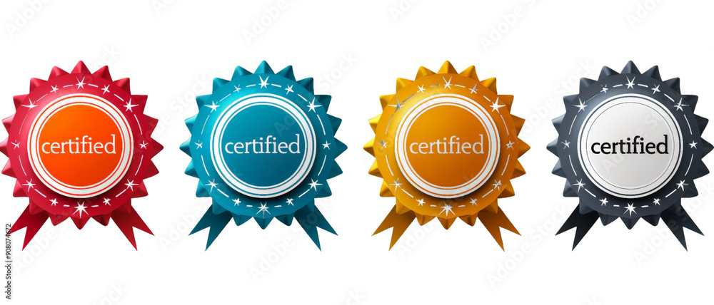 Colorful Certified Labels and Badges Collection - High Quality Vector Graphics Colorful Certified Labels and Badges Collection - High Quality Vector Graphics