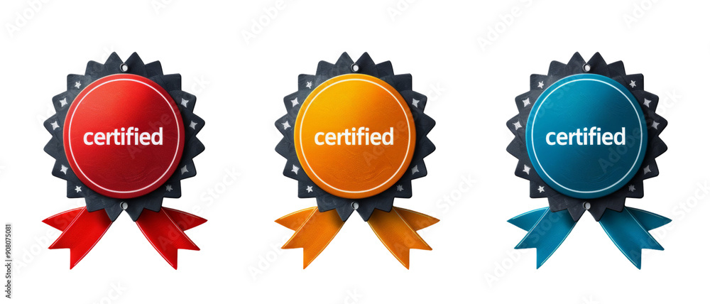 Colorful Certified Labels and Badges Collection - High Quality Vector Graphics Colorful Certified Labels and Badges Collection - High Quality Vector Graphics