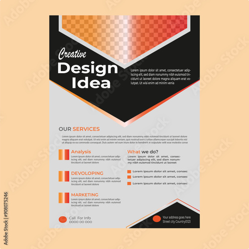  Flyer template layout and modern design, perfect for creative professional business