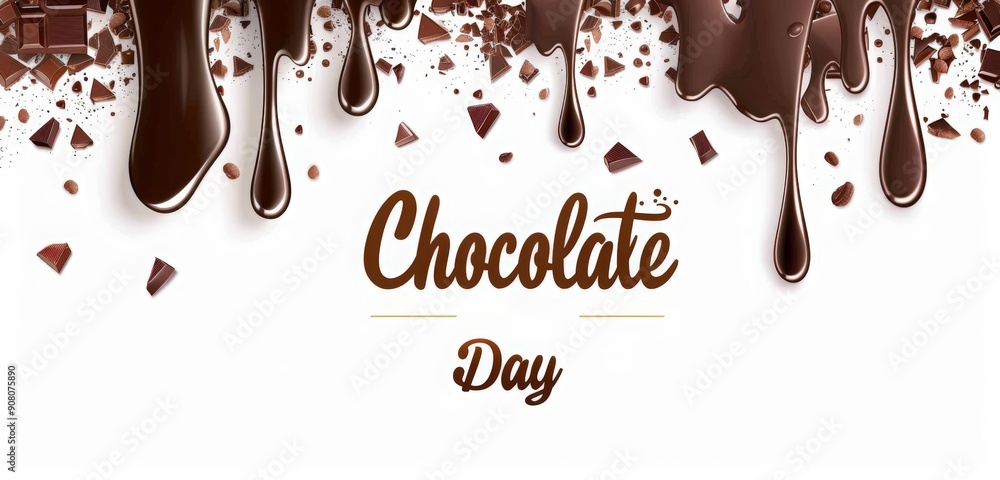 Chocolate Dripping Down With The Text International Chocolate Day chocolate-dripping-down-with-the-text-international-chocolate-day