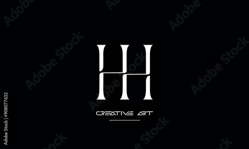 HH, H abstract letters logo monogram