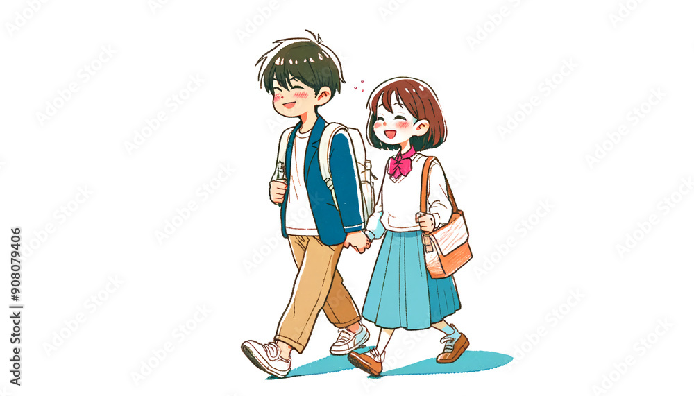 Japanese High School Couple on a Date Japanese High School Couple on a Date