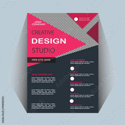  Flyer template layout and modern design, perfect for creative professional business