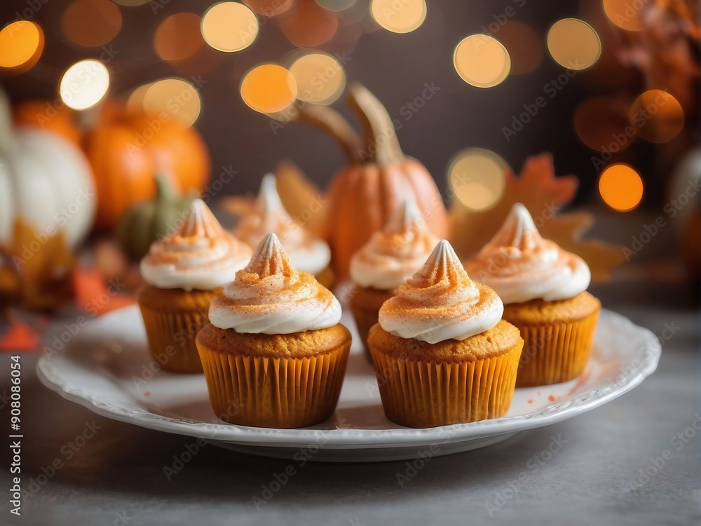 Festive Pumpkin Cupcakes with Creamy Frosting Festive Pumpkin Cupcakes with Creamy Frosting