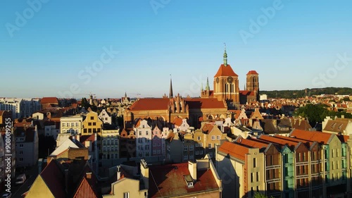 Wallpaper Mural Gdansk Drone From above view of the city architecture historical cathedral of st. Mary center Europe Poland Torontodigital.ca