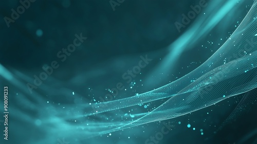 Teal and Black Minimalistic Technology Background
