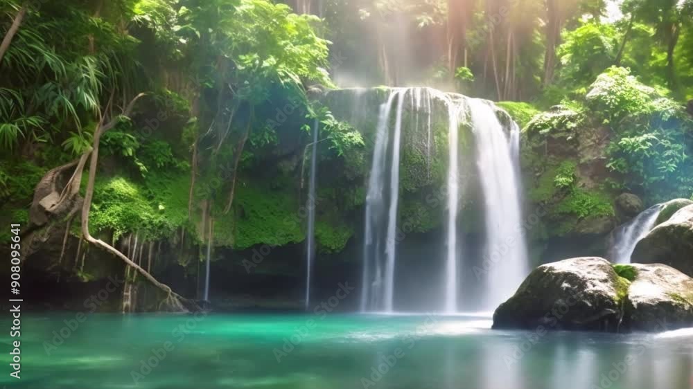 Waterfall in Tropical Paradise Waterfall in Tropical Paradise