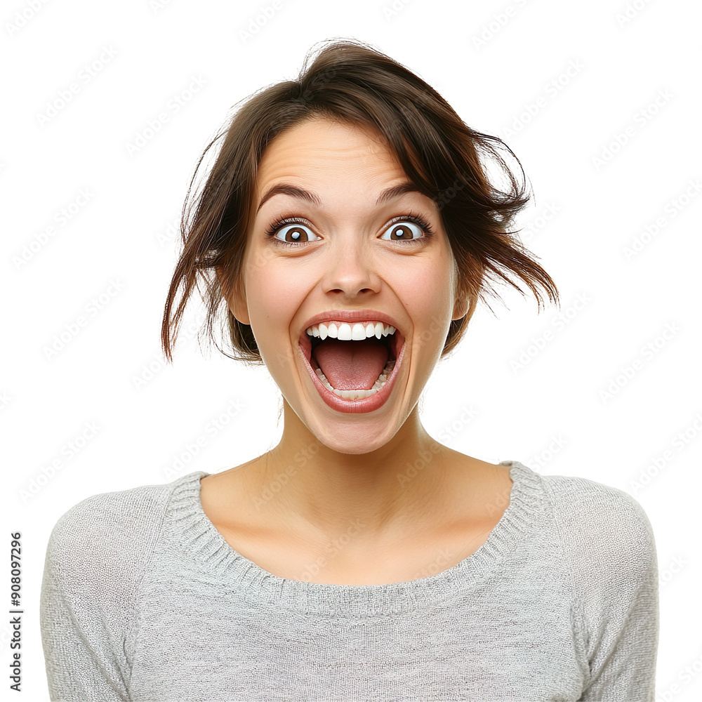 Joyful Woman Celebrating with Excited Expression, Perfect for Concepts of Happiness, Success, and Positive Emotions in a Bright and Cheerful Setting Joyful Woman Celebrating with Excited Expression, Perfect for Concepts of Happiness, Success, and Positive Emotions in a Bright and Cheerful Setting