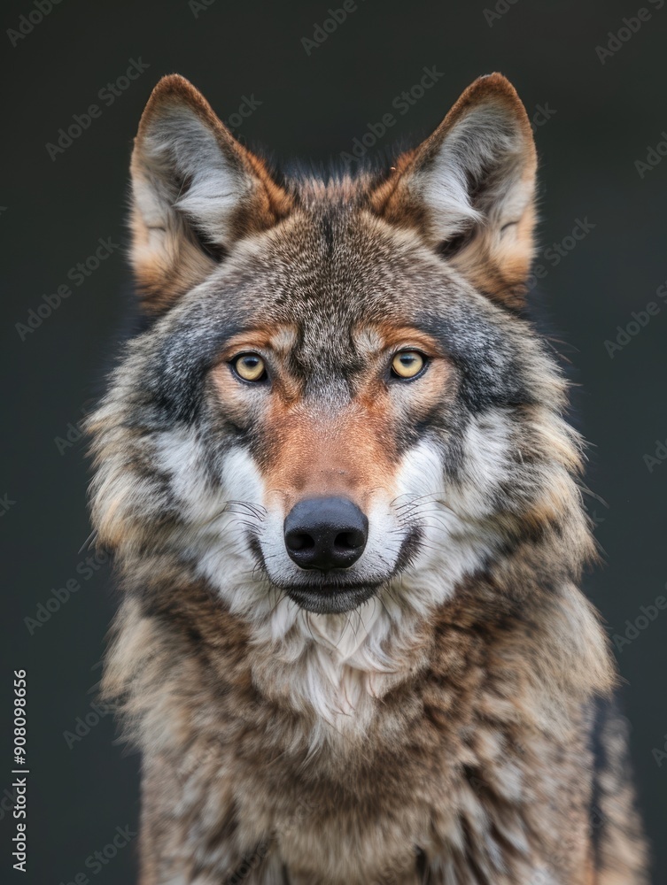 Intense Close-up of a Wolf in a Winter Landscape Intense Close-up of a Wolf in a Winter Landscape