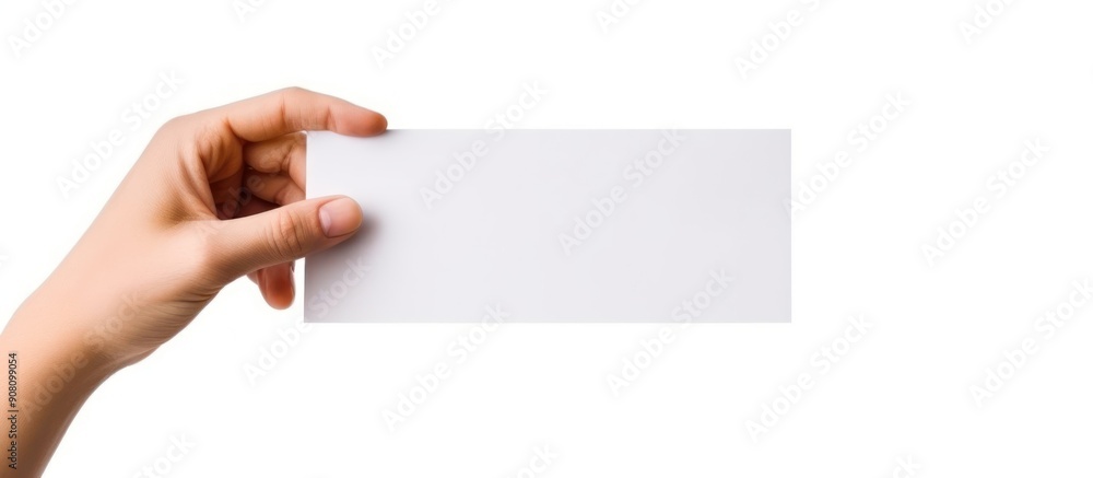 Obraz premium Blank Card Held by a Hand