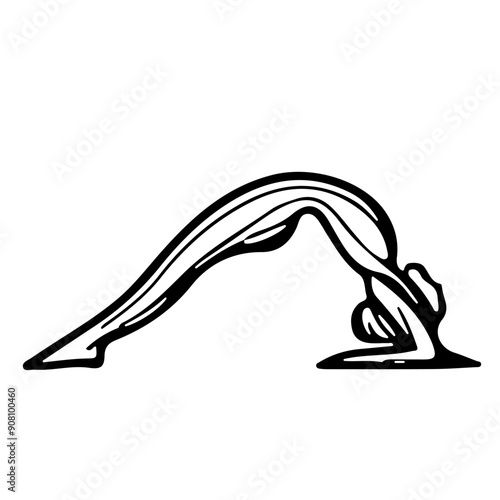 Vector illustration, Line art of yoga poses, simple line style, elegant and sophisticated silhouettes, black outlines on a white background
