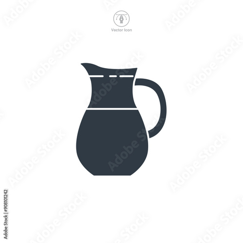 Wallpaper Mural Milk Jug icon symbol vector illustration isolated on white background Torontodigital.ca