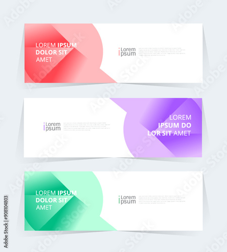 Geometric banner design with Vector presentation template.