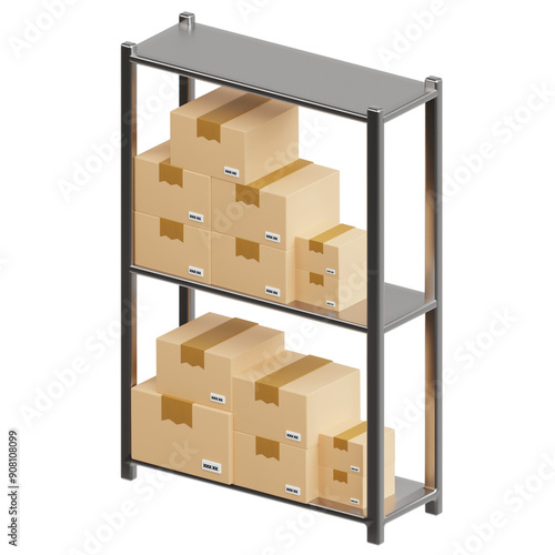 Inventory 3D Icon Illustration
