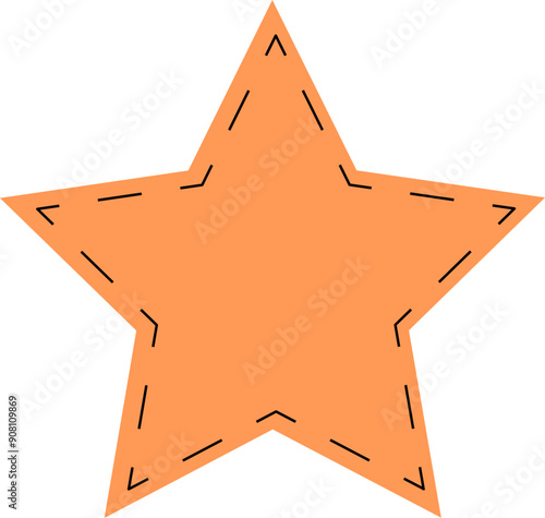 Stitched Star Shape, Dashed Shape photo