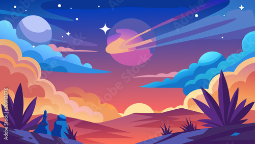 Sky background vector art illustration photo