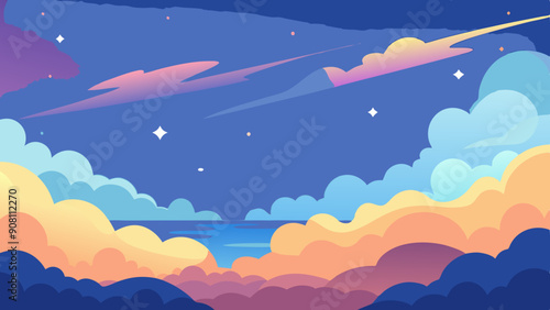 Sky background vector art illustration photo