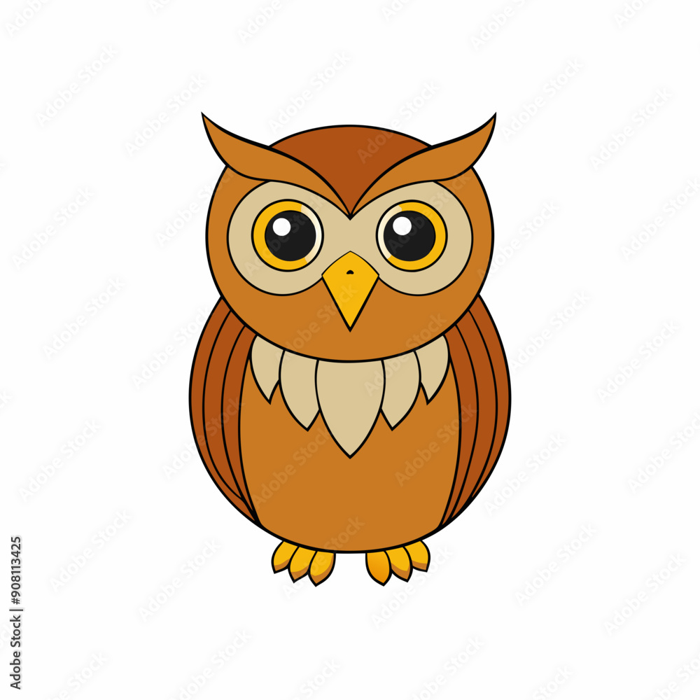 Owl isolated bird art vector illustration Owl isolated bird art vector illustration
