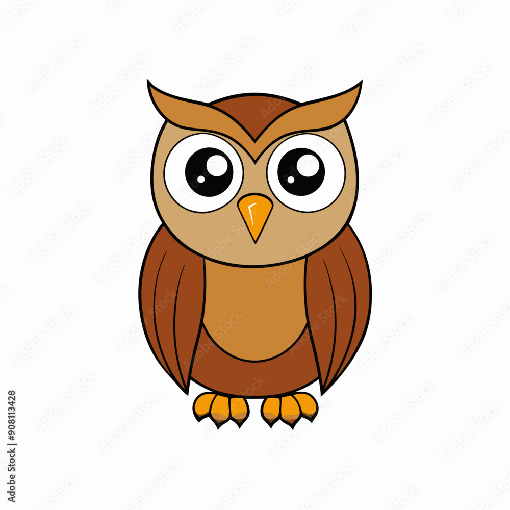 Owl isolated bird art vector illustration Owl isolated bird art vector illustration