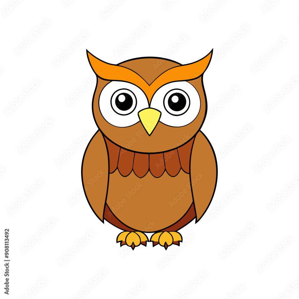 Owl isolated bird art vector illustration Owl isolated bird art vector illustration