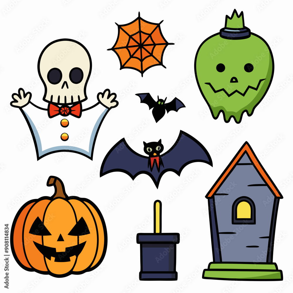 Happy Halloween art vector illustration Happy Halloween art vector illustration