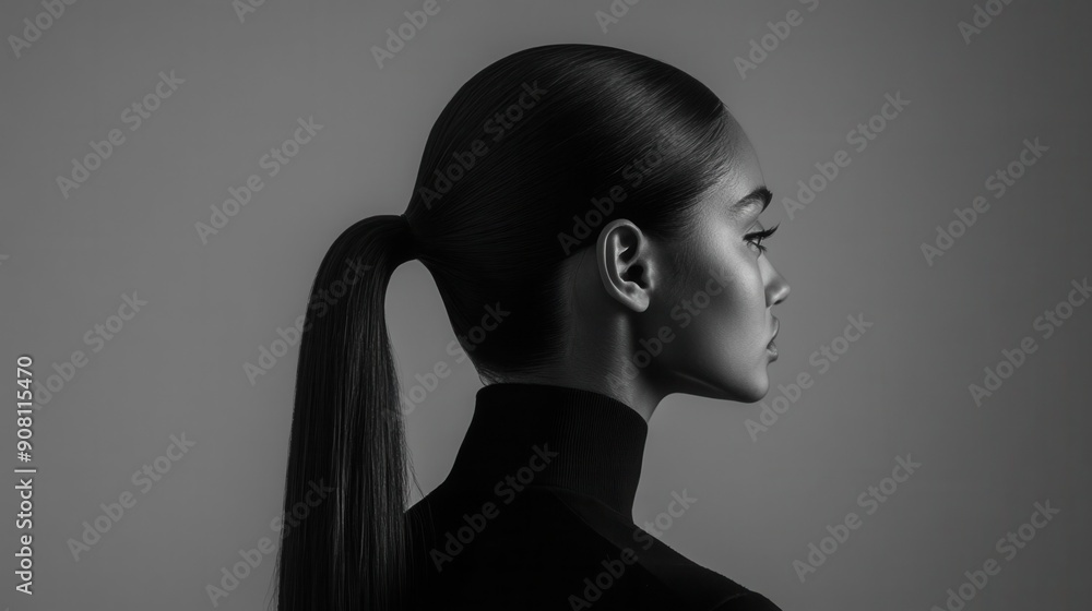 custom made wallpaper toronto digitalSleek ponytail with a modern twist, emphasizing classic meets contemporary