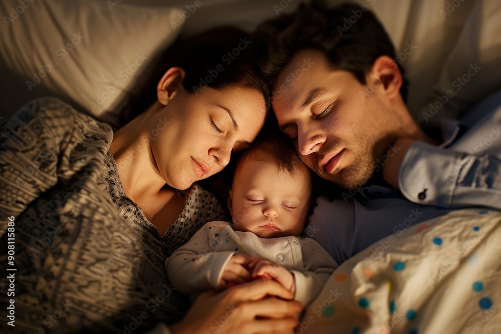 Family Sleeping Together In Bed Family Sleeping Together In Bed