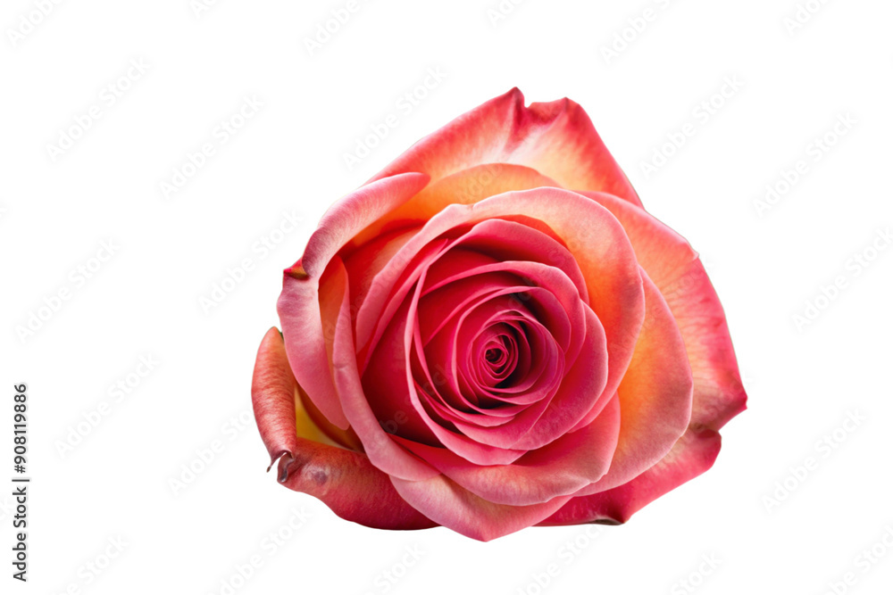 Rose isolated on white background, full depth of field Rose isolated on white background, full depth of field