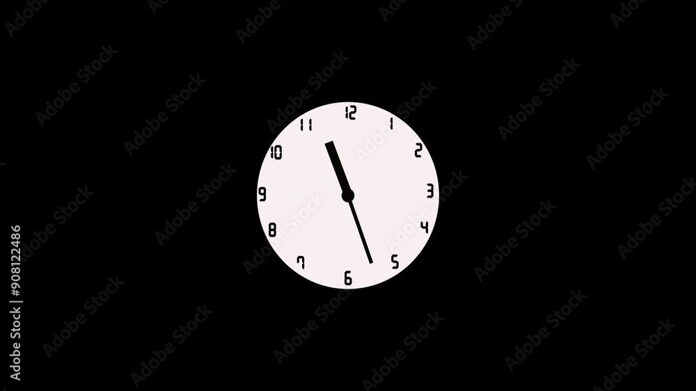 White Wall Clock | Loopable. 4K stock video White Wall Clock | Loopable. 4K stock video
