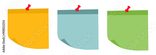 blank paper note with paper clip