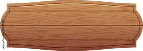 Wooden textured label banner. Rural sign board