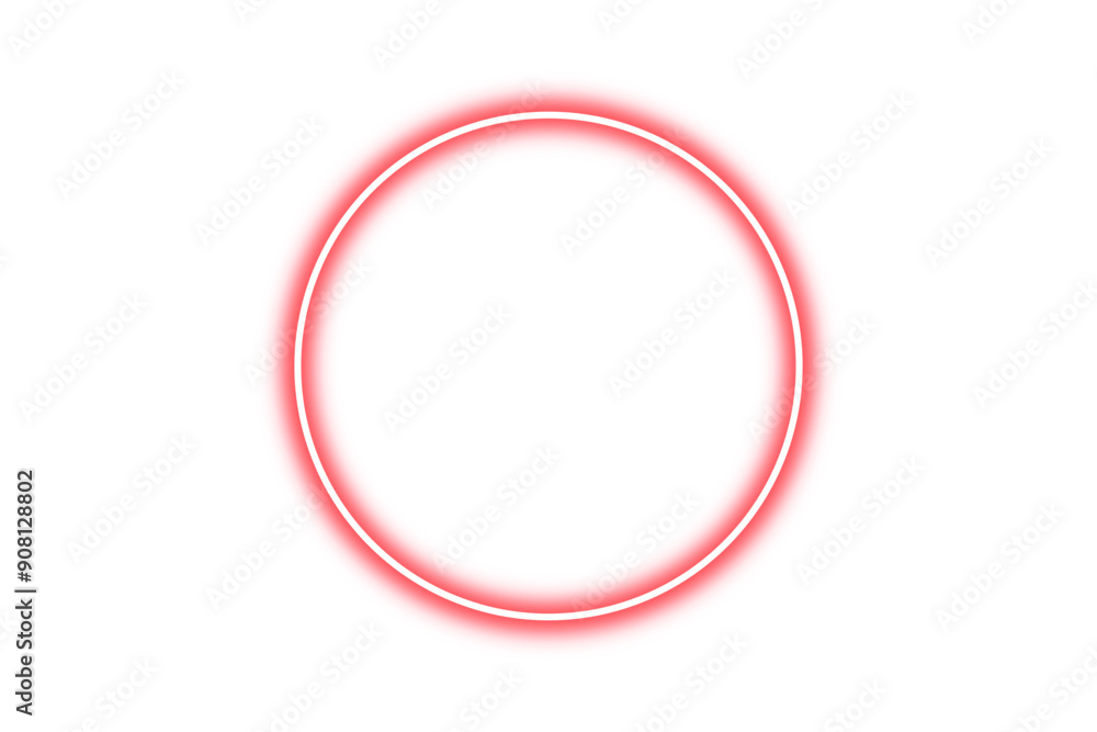 Neon circle futuristic frame sign red. PNG. Cut out. Glowing mockuo. Glow design elements Neon circle futuristic frame sign red. PNG. Cut out. Glowing mockuo. Glow design elements