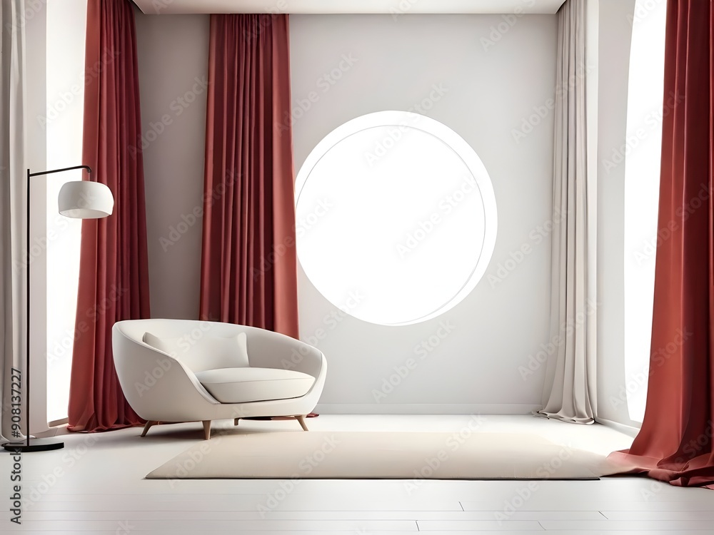 Brown Curtains on a Modern Minimalistic Background. Elegant, home decor-themed illustration perfect for diverse projects, from marketing to interior design Brown Curtains on a Modern Minimalistic Background. Elegant, home decor-themed illustration perfect for diverse projects, from marketing to interior design