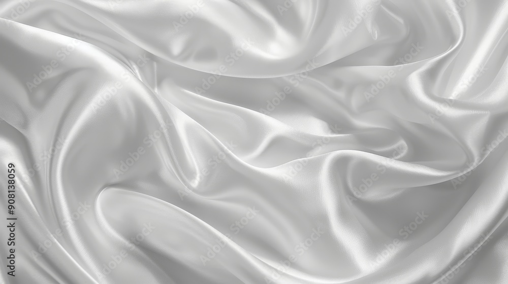 Fototapeta premium Abstract White Satin Drape Texture, fabric , texture , textile , background