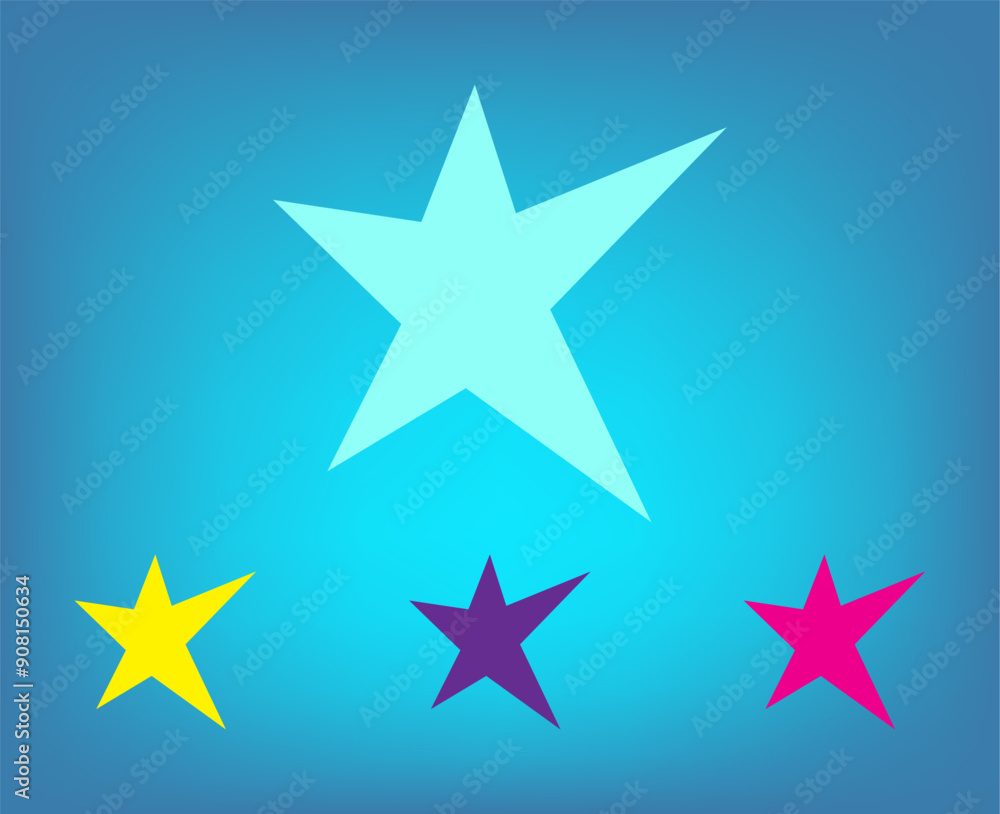 Obraz premium Vector color icons on blue background with gradient