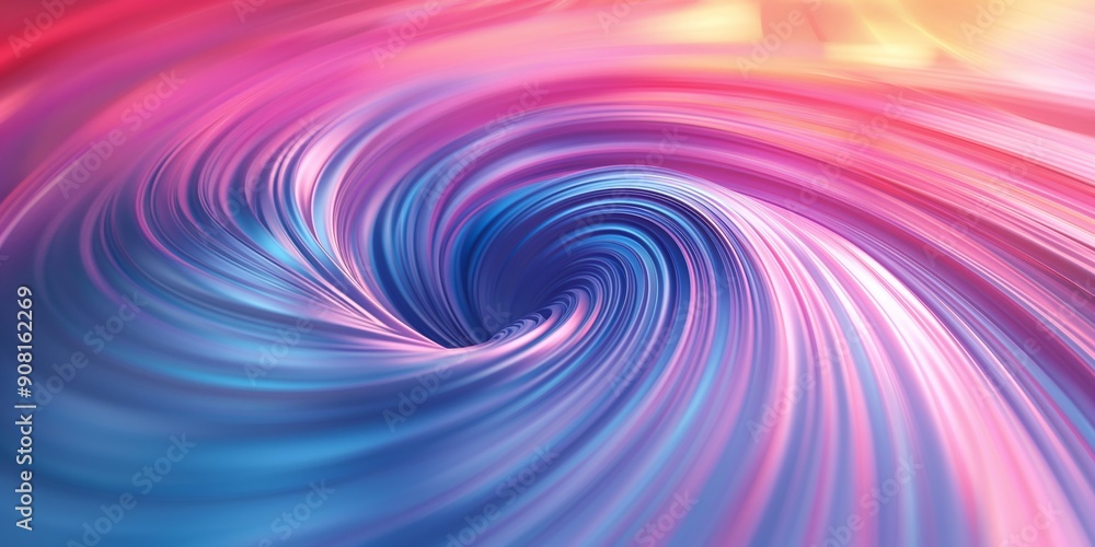 Fototapeta premium Vivid swirl of colorful abstract waves. Dynamic abstract background with multicolored swirling lines and gradients, ideal for creative designs, marketing, and digital art projects.