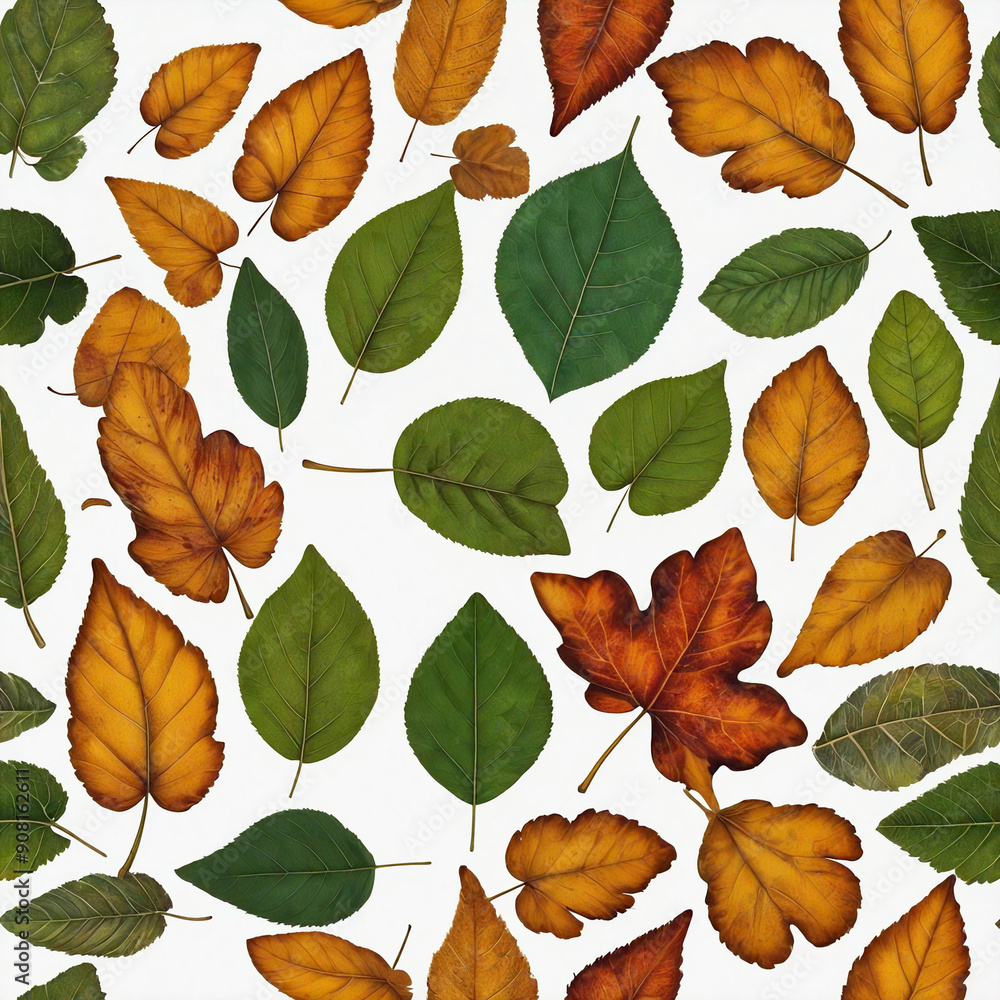 Obraz premium autumn leaf, nature, tree, fall, isolated, plant, yellow, season,