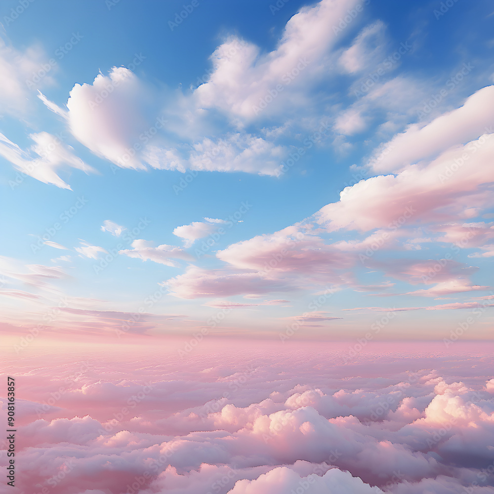 Dramatic Sky: An Exquisite Harmonious Gradient of Tranquility from Deep FH Blue to Soft Blush Pink Dramatic Sky: An Exquisite Harmonious Gradient of Tranquility from Deep FH Blue to Soft Blush Pink