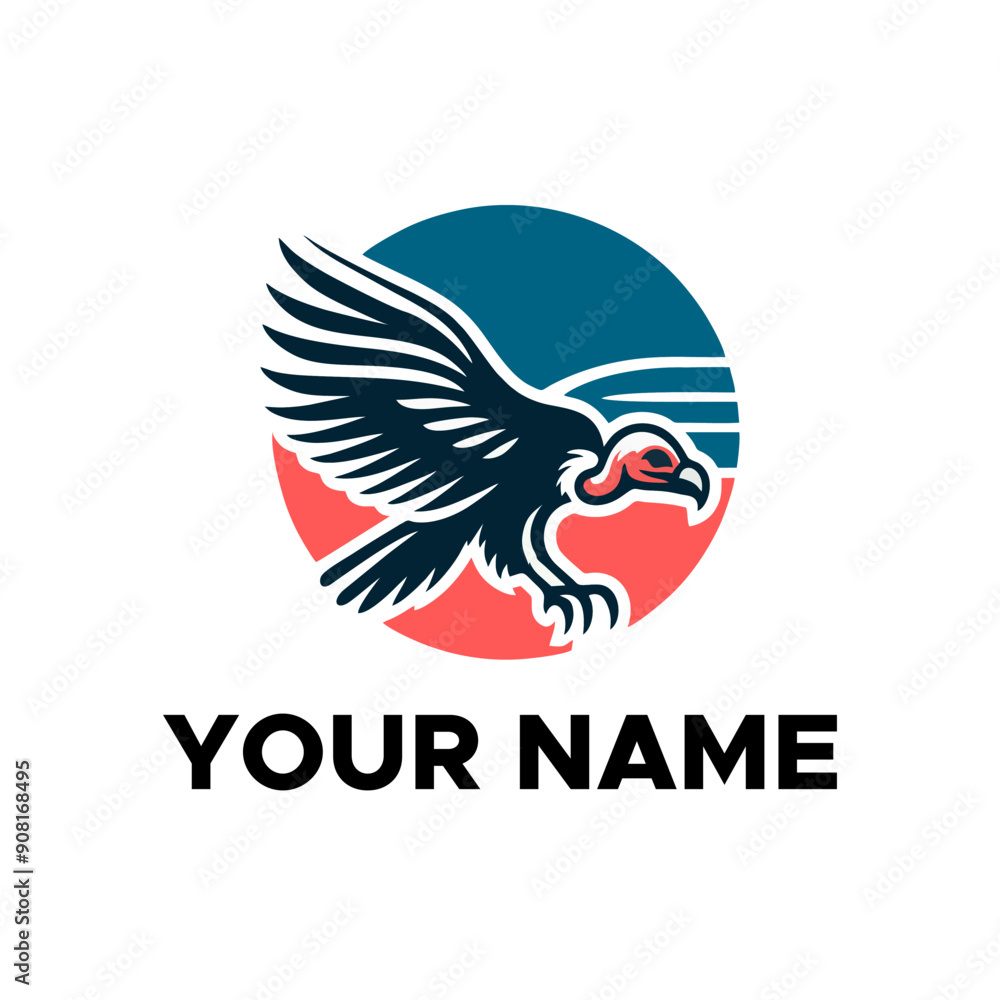 Obraz premium vulture logo vector